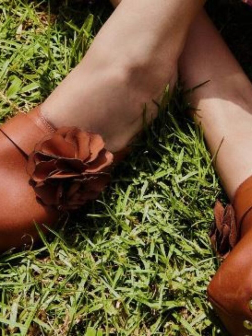 Brown Flower Clog